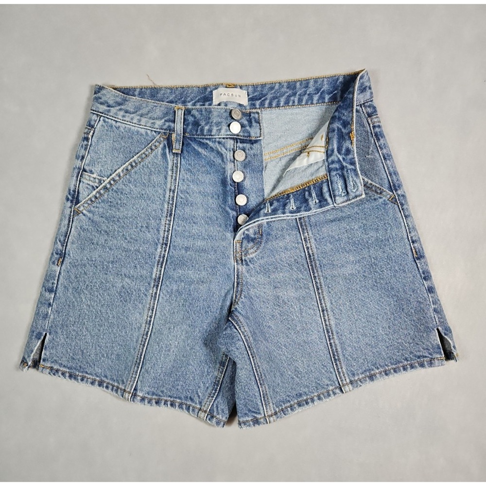 PacSun Womens High Rise Button Fly Denim Shorts Size 28 NWOT